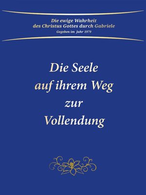 cover image of Die Seele auf ihrem Weg zur Vollendung